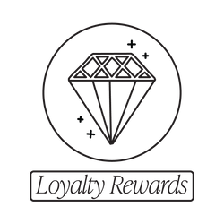 Loyalty Rewards icon: a diamond enclosed within a circle, accompanied by the text 'Loyalty Rewards.'