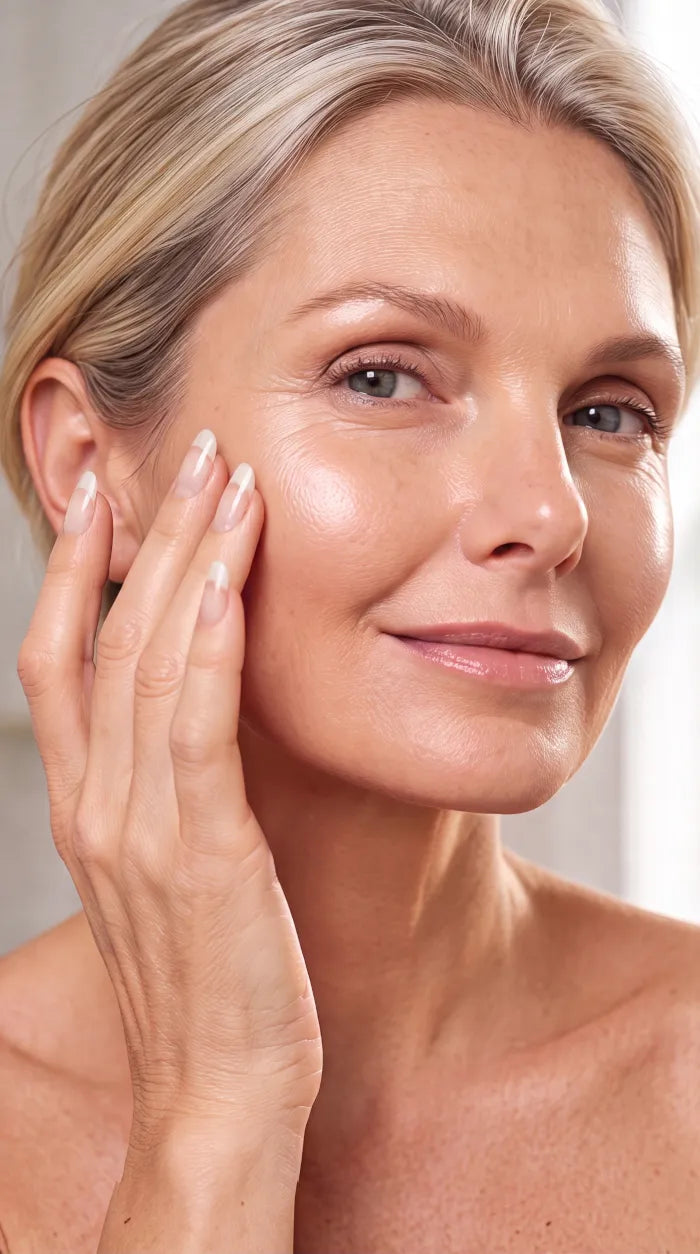 Woman with radiant, healthy skin